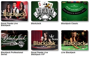 Blackjack game's available at Royal Panda.